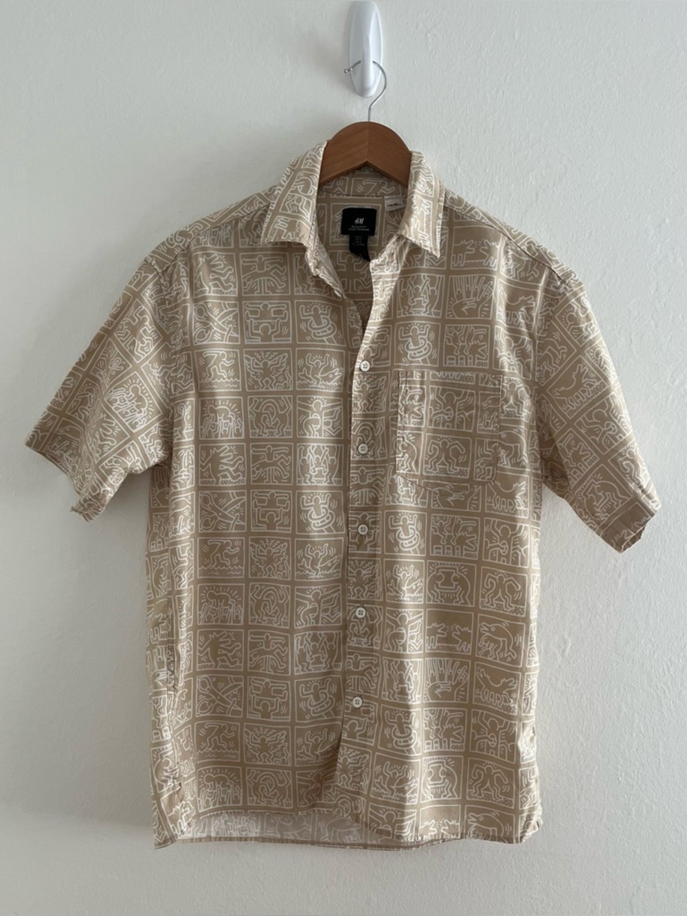 Keith Haring x H&M Button Down Shirt Men’s Small Regular Fit Cotton Art Limited